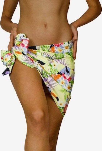 King Kameha Scarf 'Parrot Cockatoo' in Yellow: front