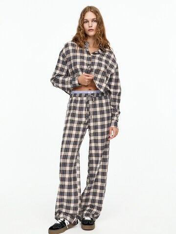 Pull&Bear Wide Leg Housut värissä sininen