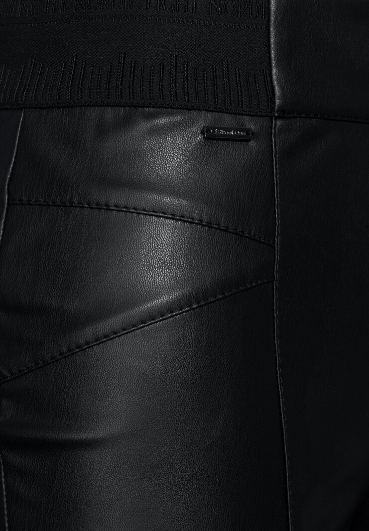 Pants STREET ONE Leather pants Black