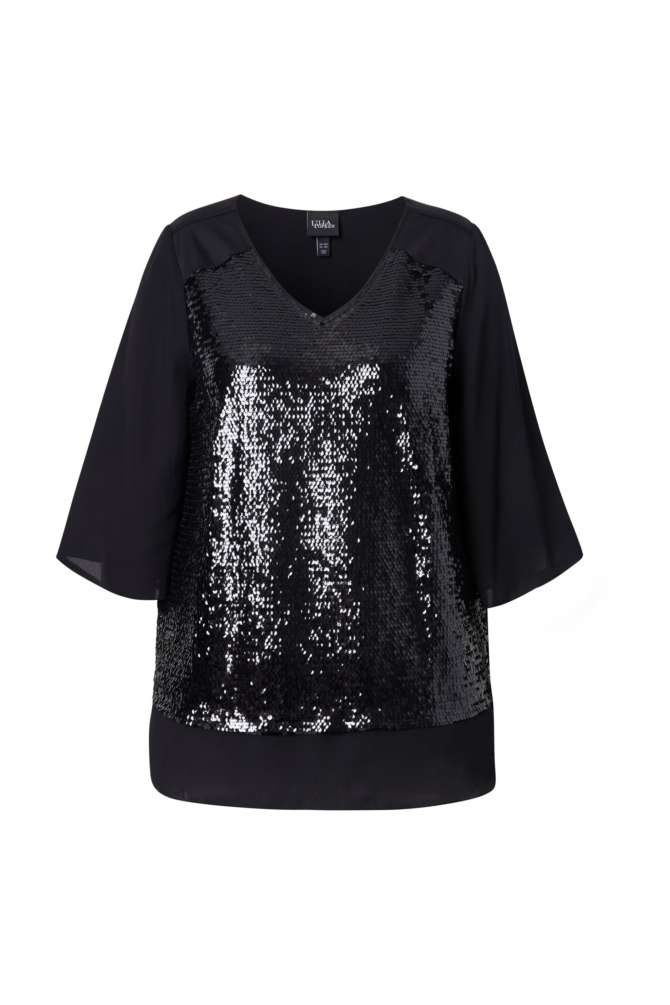 Ulla Popken Blúz - fekete: elől