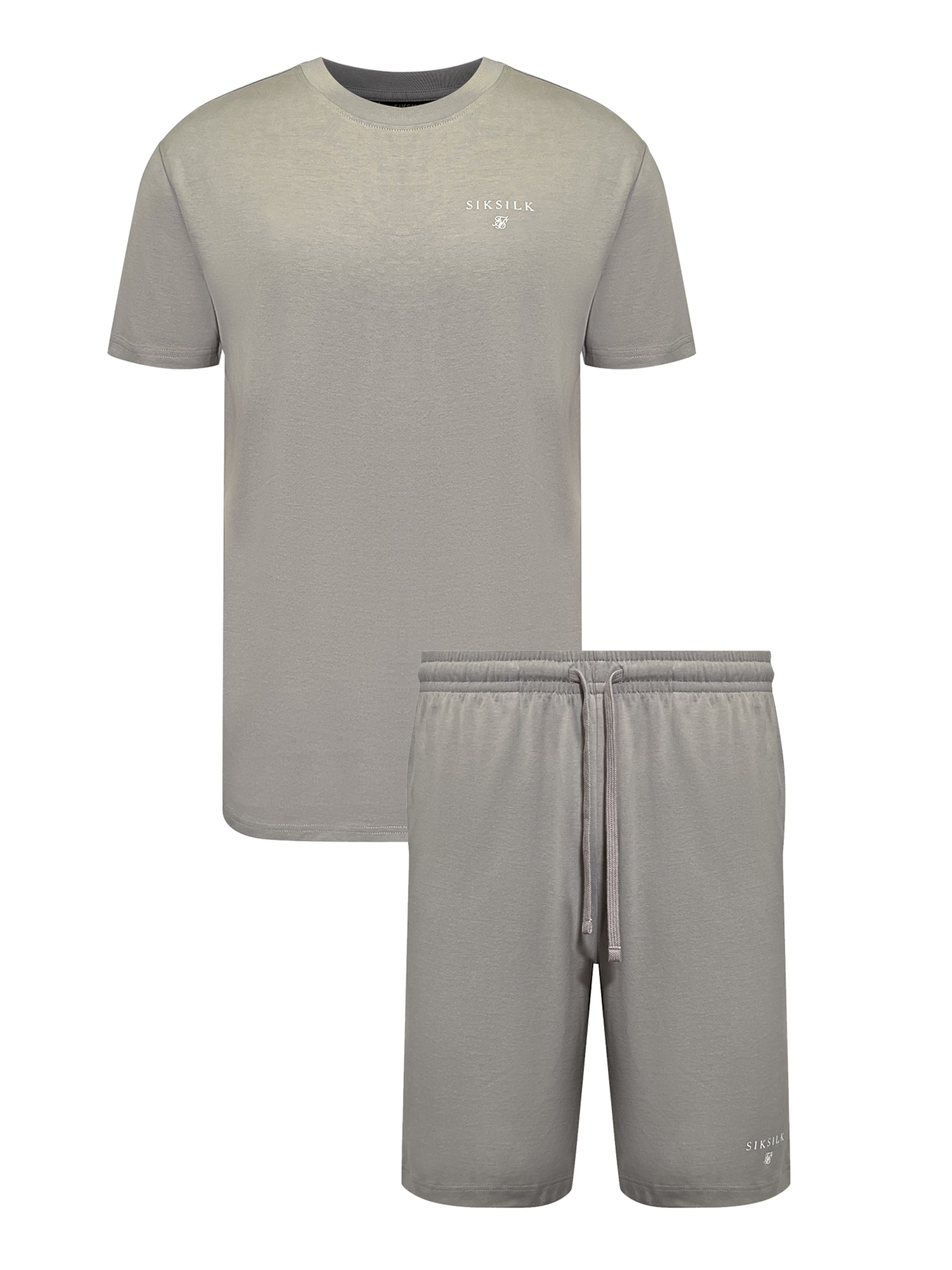 SikSilk Pajama short in Grey: front