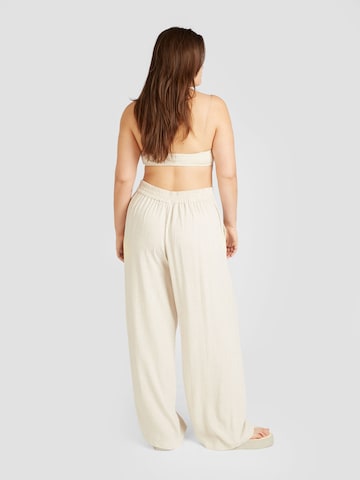 PIECES Curve Wide leg Broek 'VINSTY' in Beige