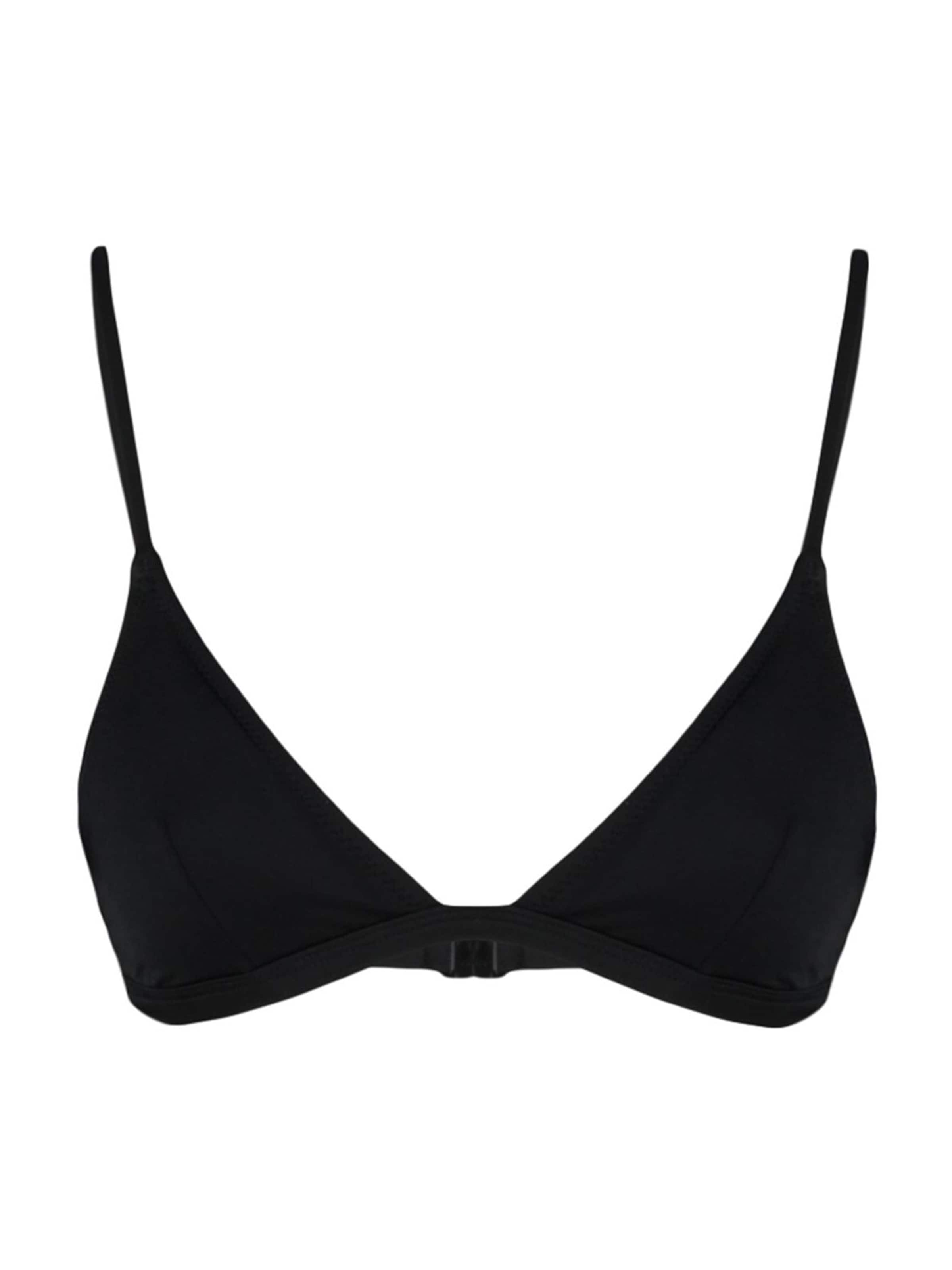 Trendyol - Triangular Top de biquíni em preto: frente