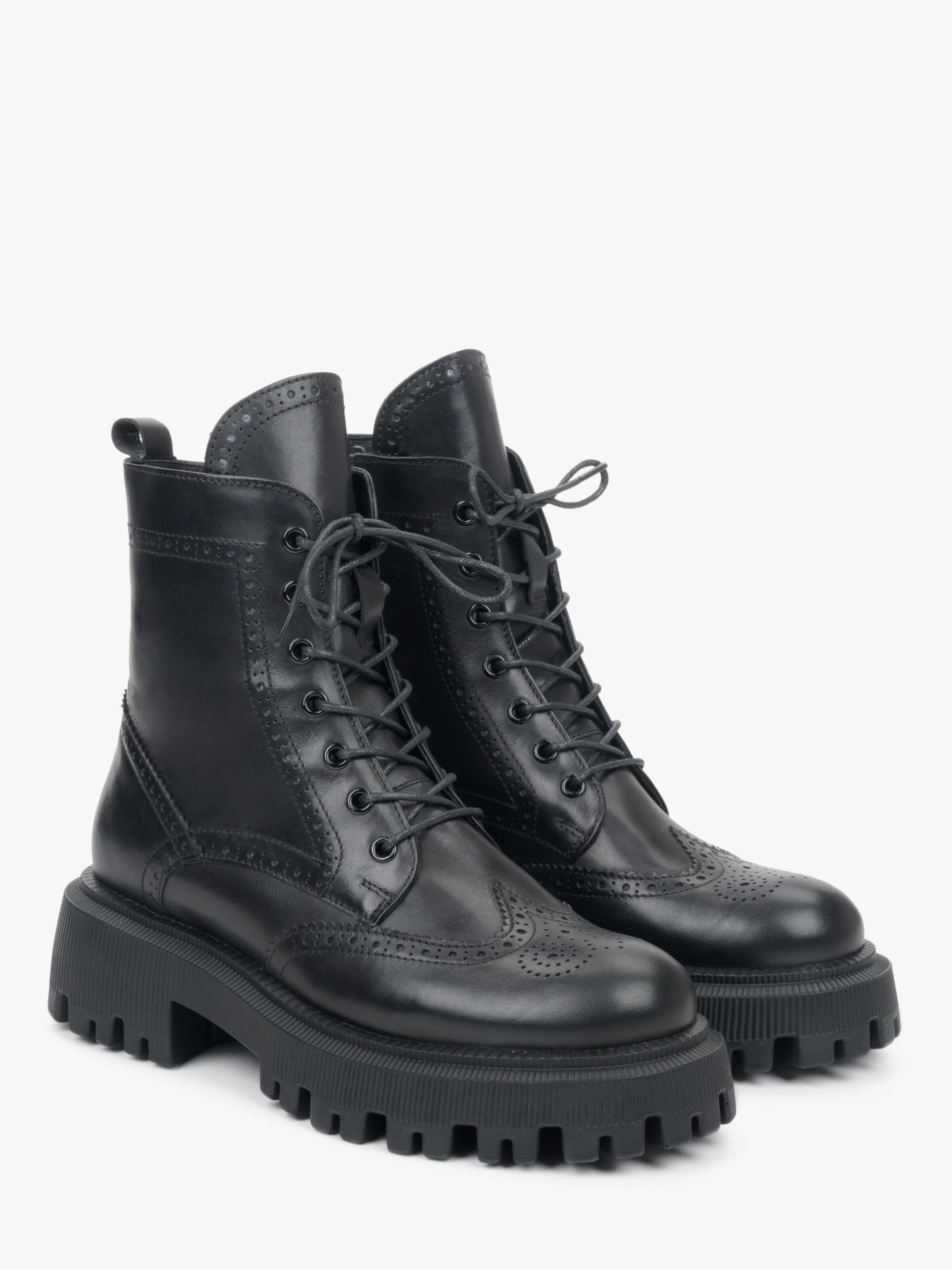 Estro Schnürstiefelette '09-2314'‌‌‌‌‌‌‌‌ in Schwarz