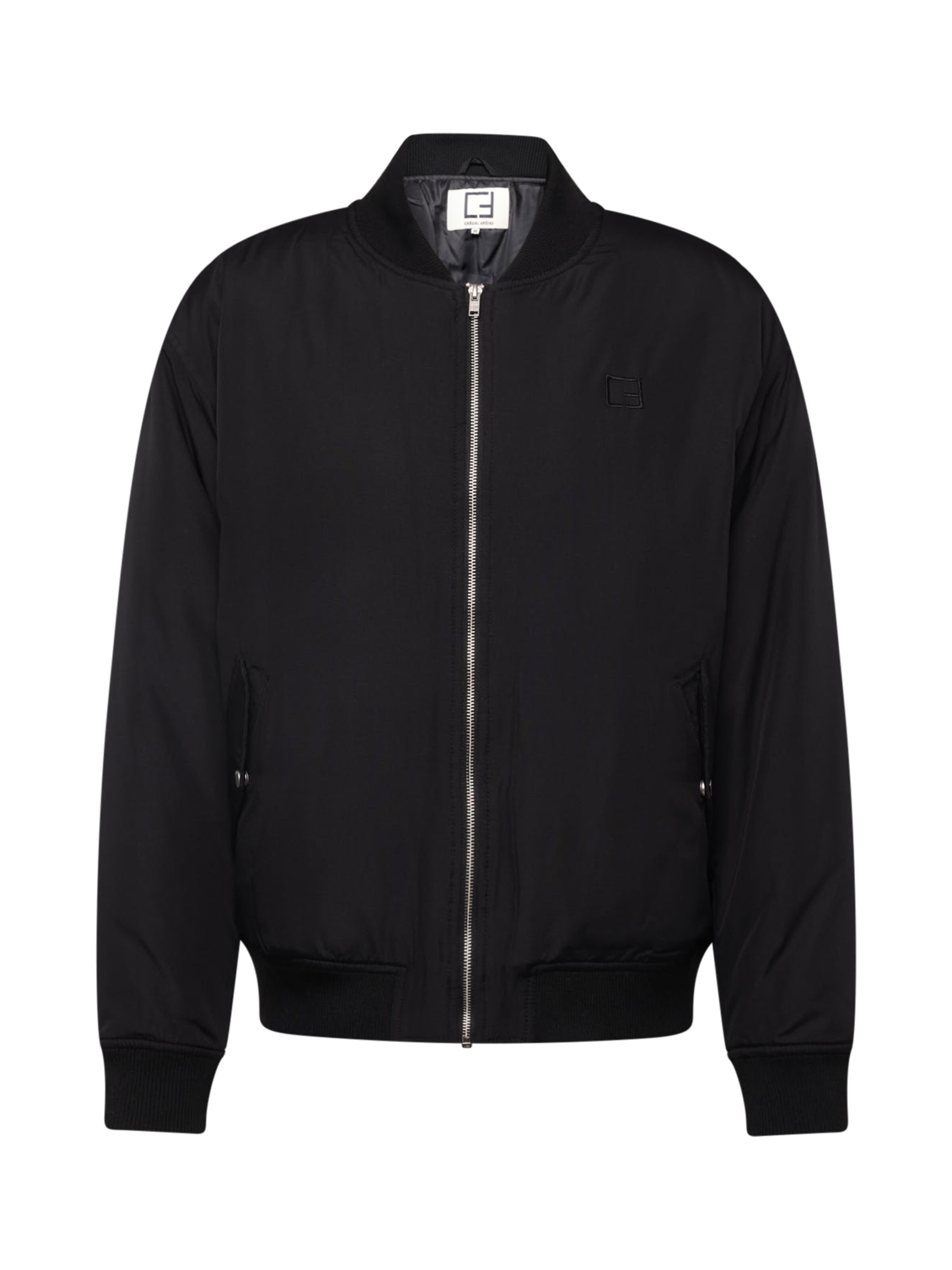 Casual Friday Kurtka przejściowa 'CF Cotes' w kolorze czarny: przód