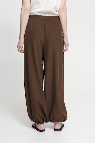 ICHI Baggy Trousers 'IHFAVA ' in Brown
