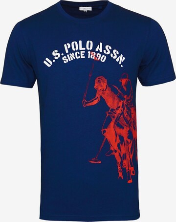 T-Shirt U.S. POLO ASSN. en bleu : devant