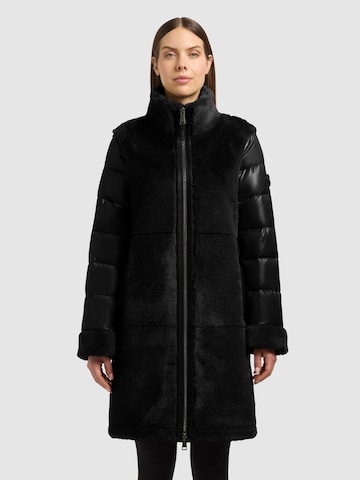 Cappotto invernale di khujo in nero: frontale