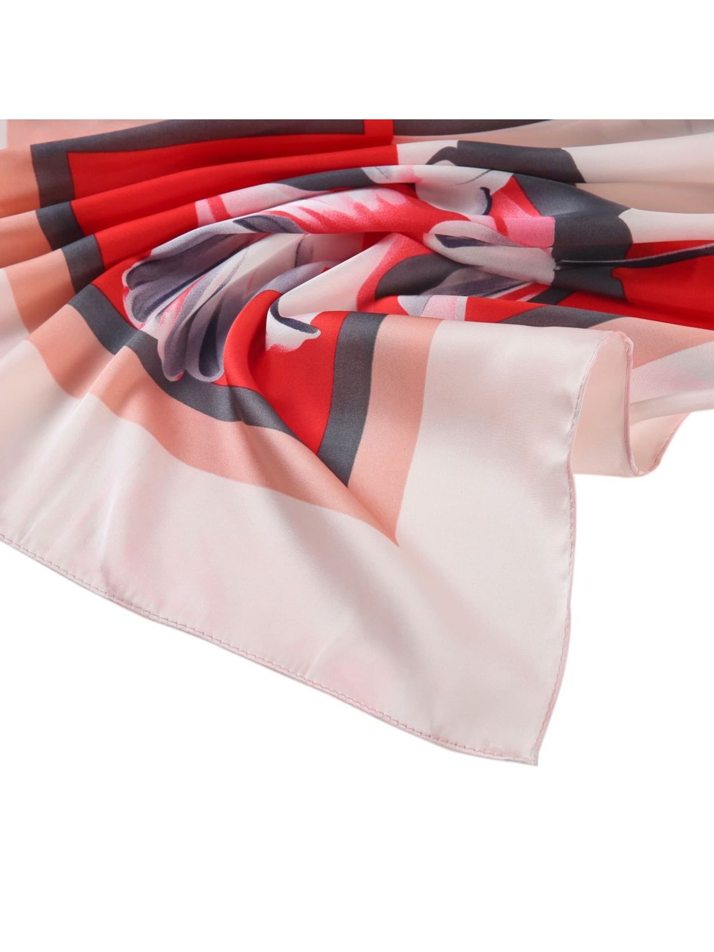 alberto cabale Scarf 'Springflower Zoé' in Red