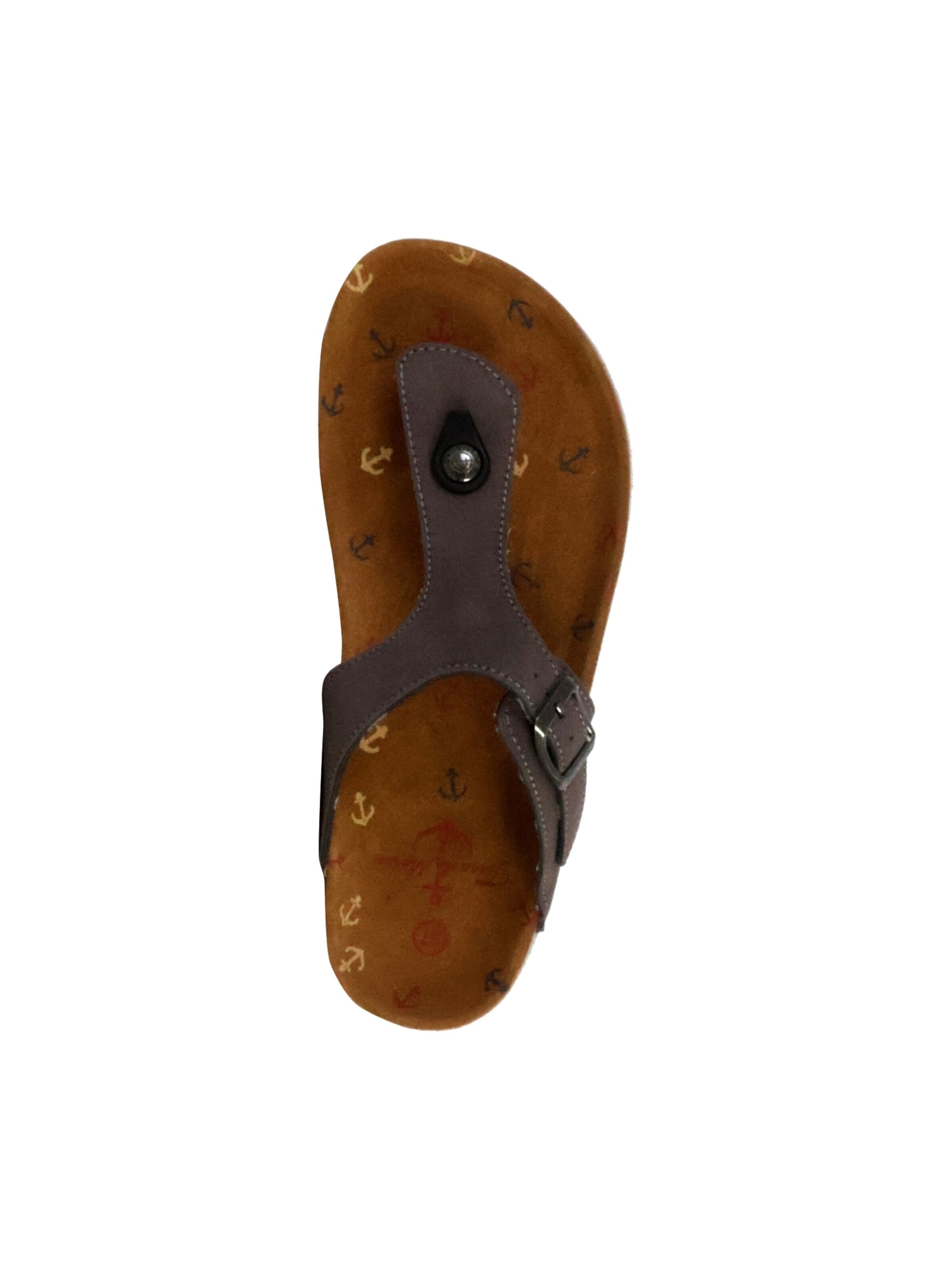 terre de marins - Zapatos abiertos 'Saline-Pantoletten aus Leder' en gris