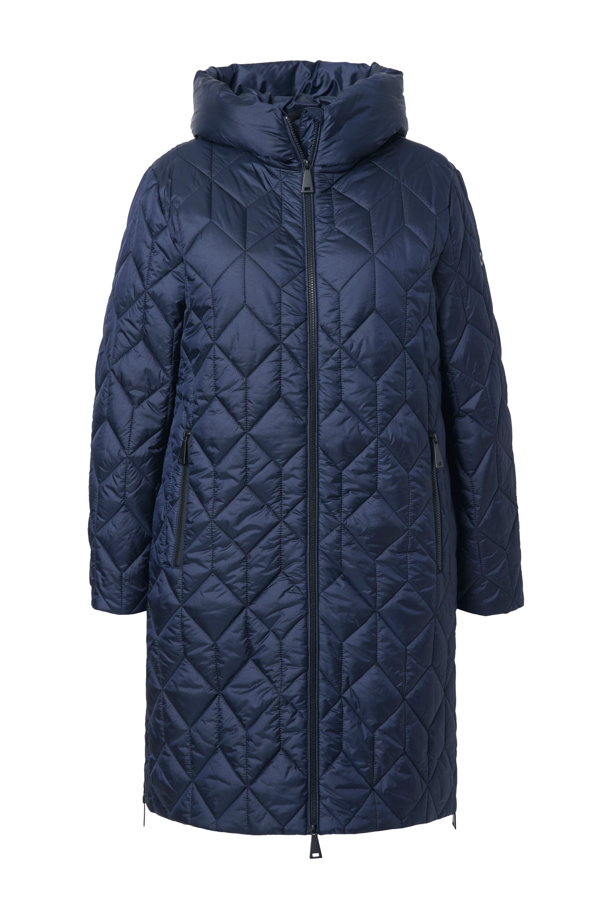 Ulla Popken Wintermantel in Blau: Vorderseite