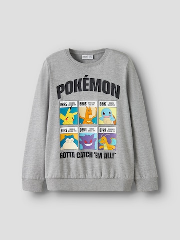 NAME IT Sweatshirt 'NKMStus Pokemon' in Grey
