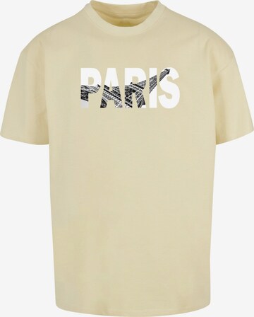 Maglietta 'Paris Eiffel Tower' di Merchcode in giallo: frontale