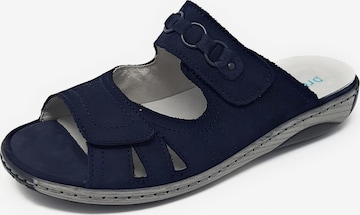 WALDLÄUFER Mules in Blue: front