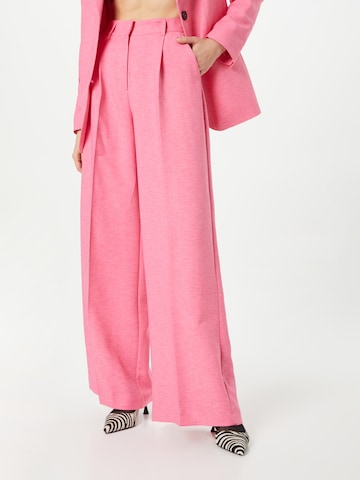 Nasty Gal Wide leg Pantalon 'Tracy' in Roze: voorkant