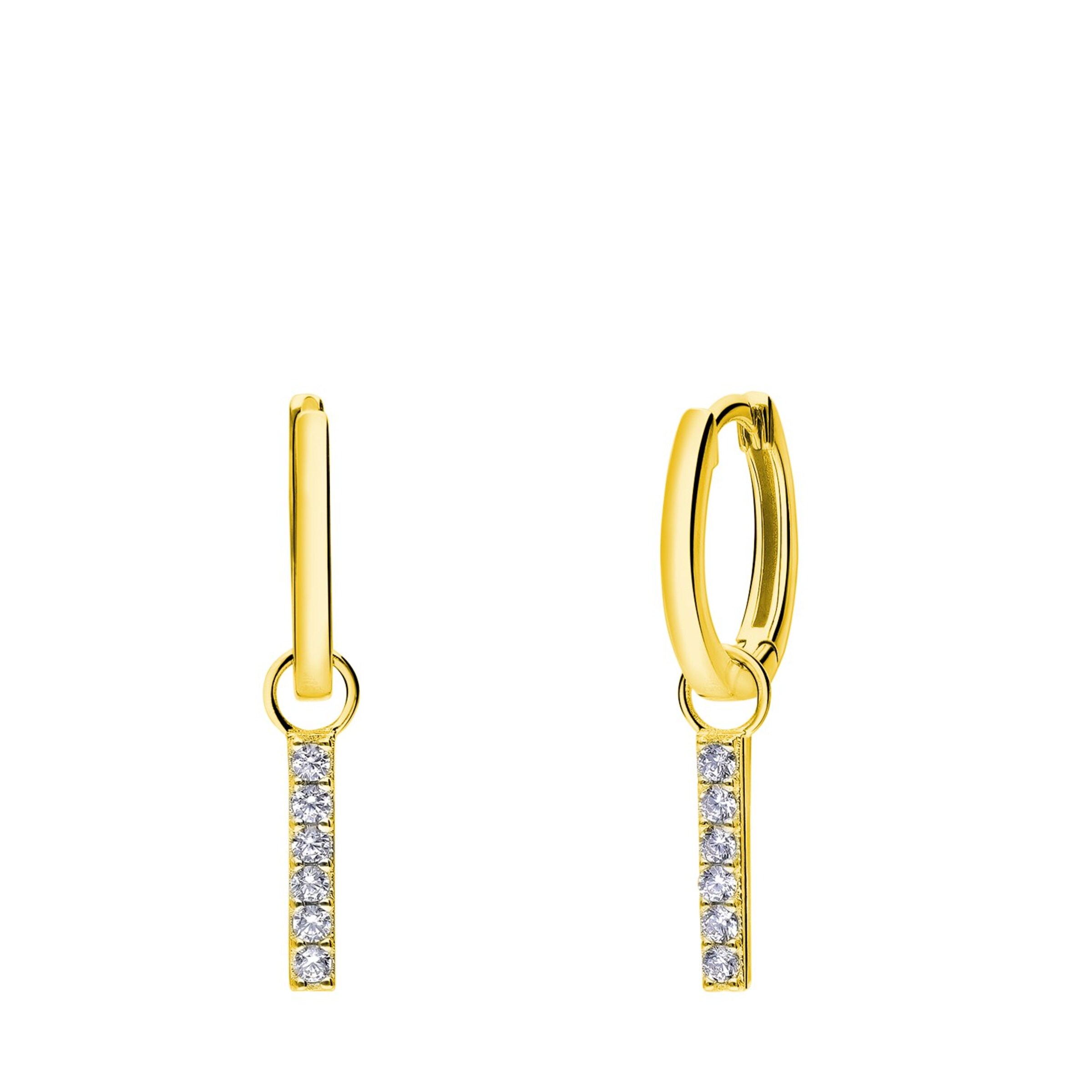 Lucardi Oorbellen 'Minimalistisch' in Goud: voorkant