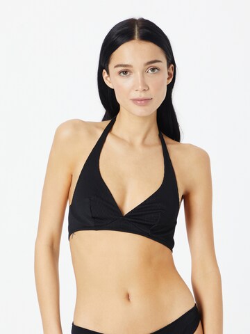 ETAM Triangle Bikini Top in Black: front
