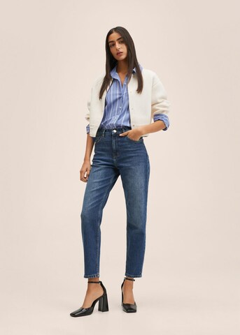 MANGO Regular Jeans 'New Mom' in Blauw