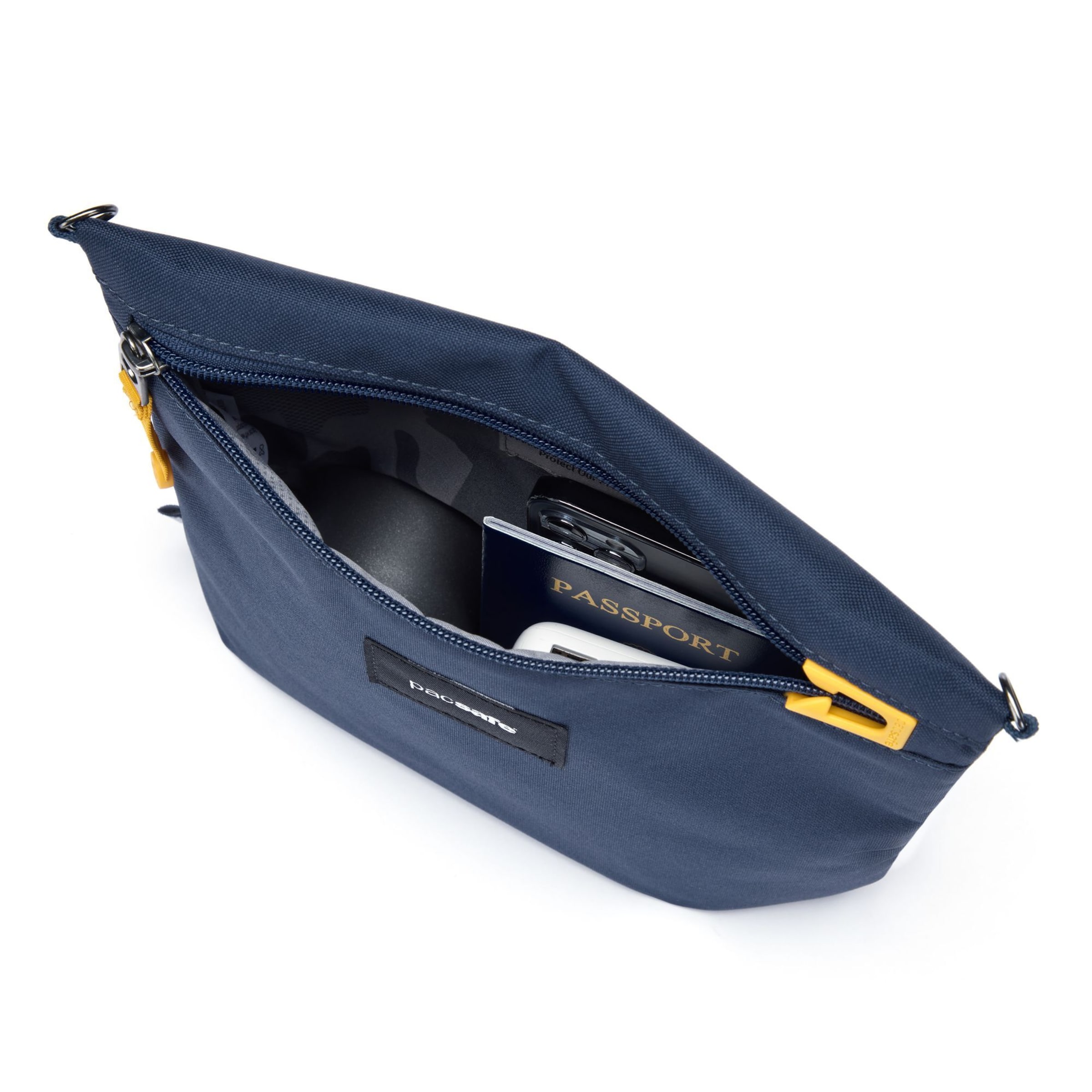 Borsa a tracolla di Pacsafe in blu