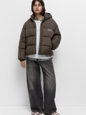 Pull&Bear Winter jacket 'PACIFIC' in Brown