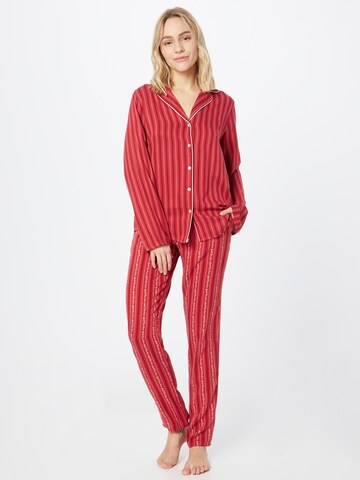 TRIUMPH Pyjama 'Boyfriend' in Rood: voorkant