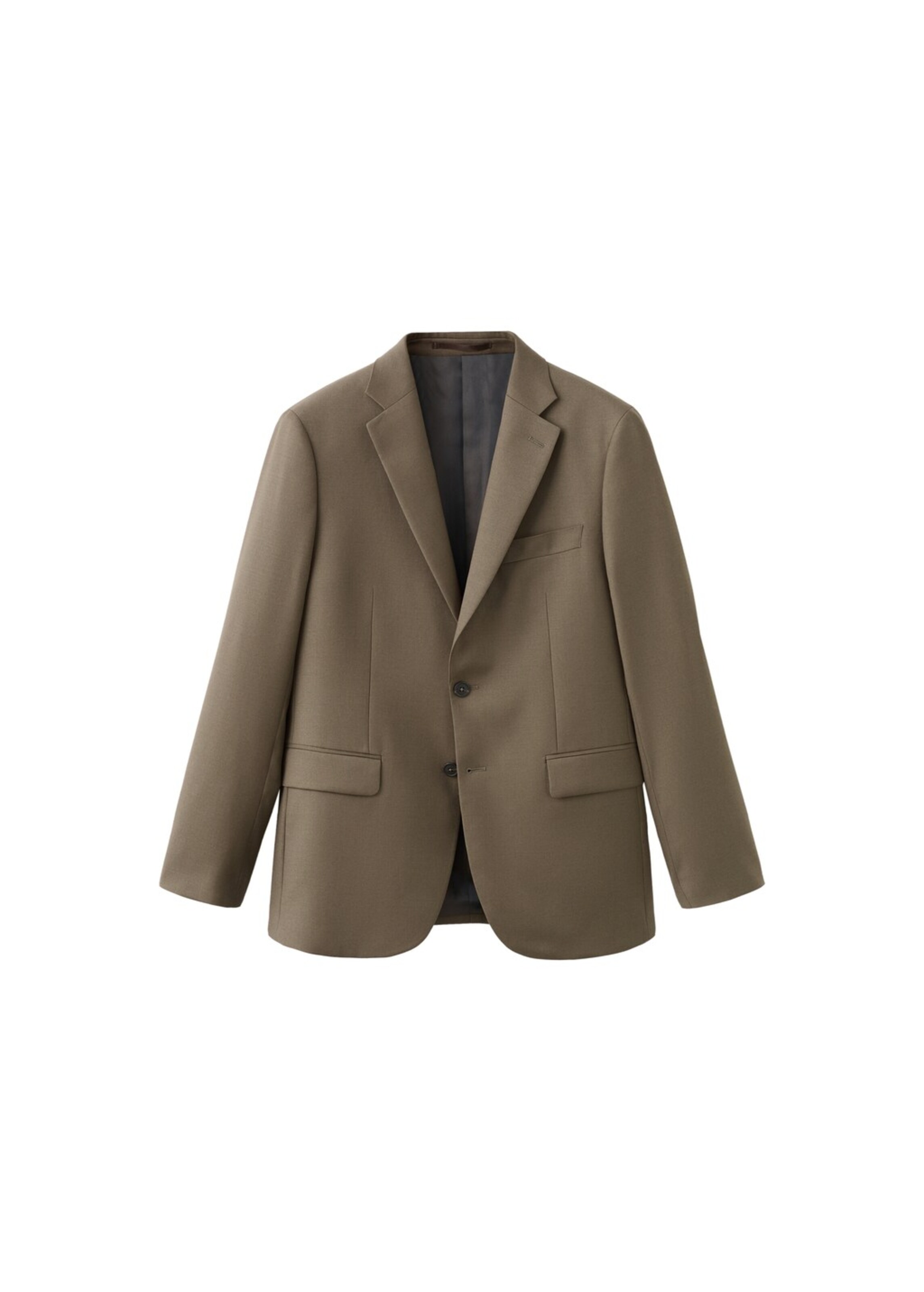 MANGO MAN Slim fit Business Blazer 'Turin' in Brown: front