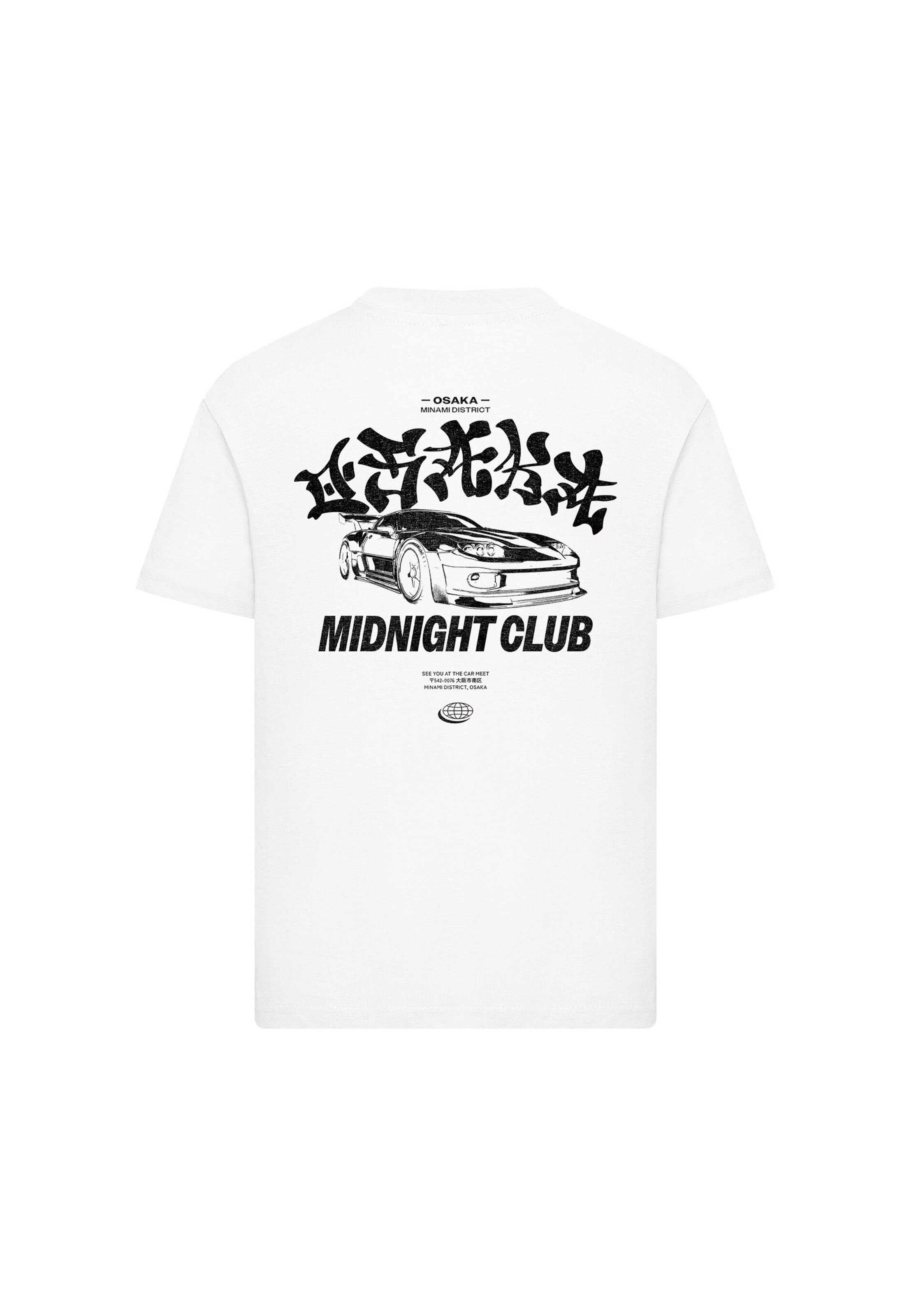 Mister Tee Koszulka 'Midnight Racing Club' w kolorze biały