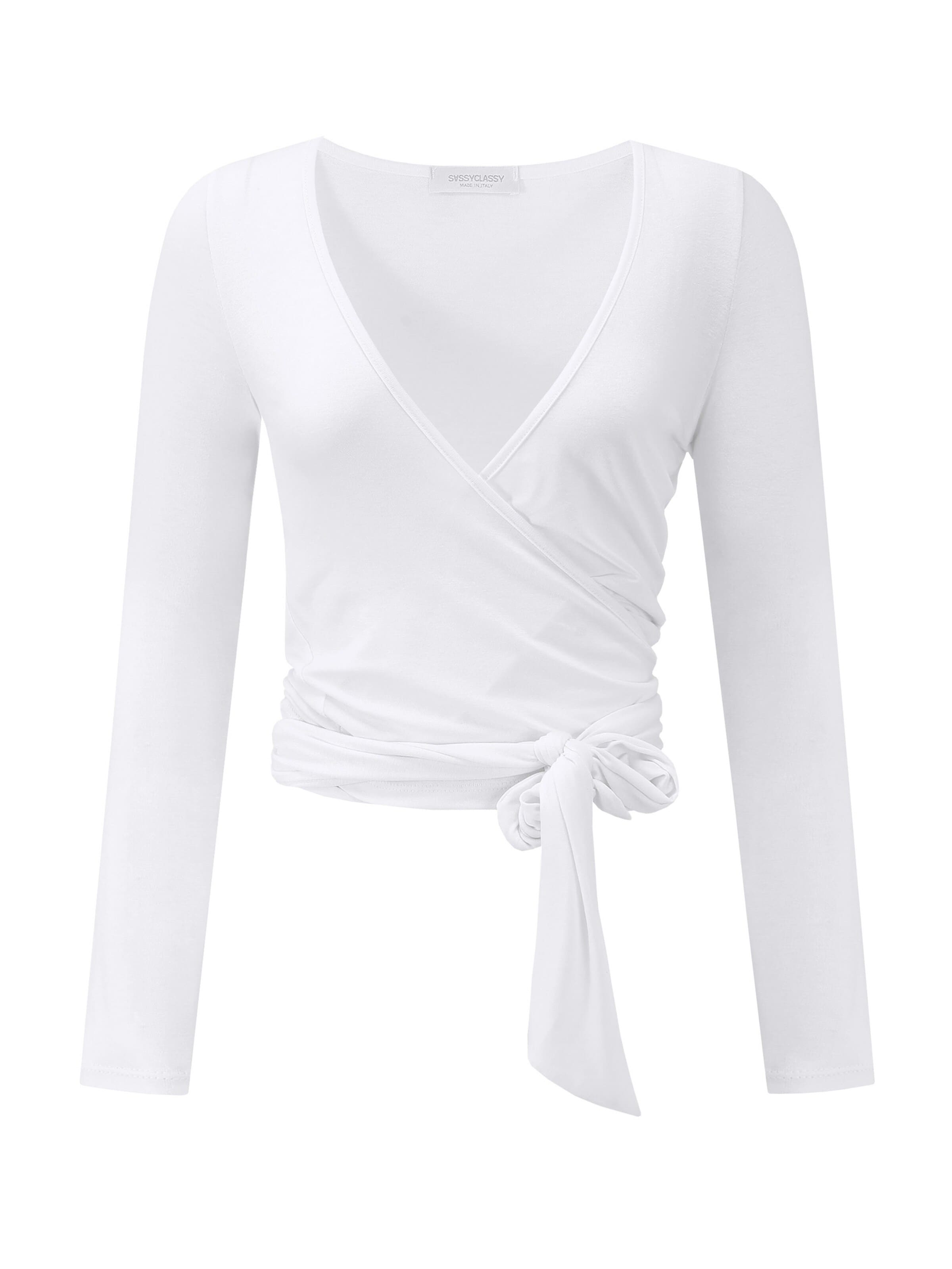 SASSYCLASSY Shirt in L/kort in de kleur Wit, Productweergave