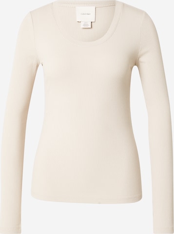 Calvin Klein Póló - bézs: elől