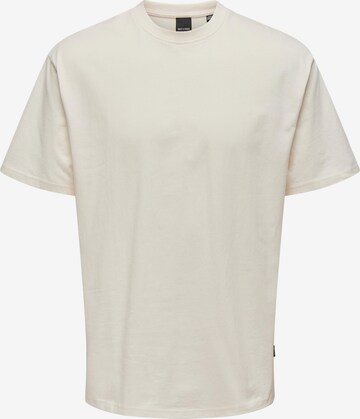 T-Shirt 'Fred' Only & Sons en blanc : devant