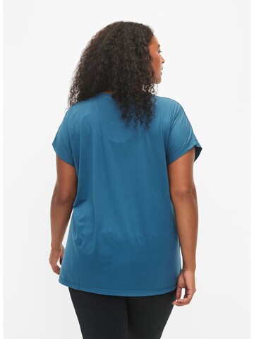 Active by Zizzi Sportshirt 'Abasic' in Blau