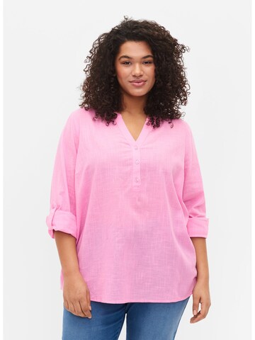 Zizzi Blouse 'Cananna' in Roze: voorkant