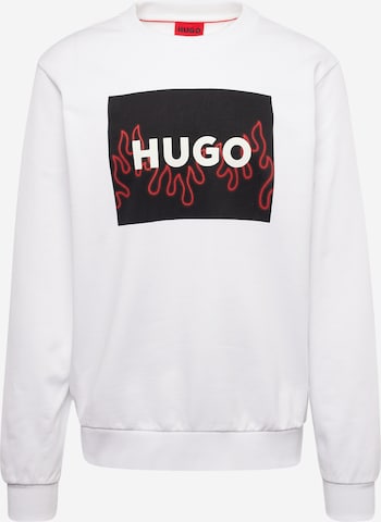 HUGO Sweatshirt 'Duragol' in Weiß: predná strana