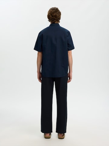 SELECTED Regular Fit Skjorte 'SLHCLAY' i blå