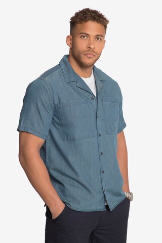 STHUGE Regular fit Button Up Shirt in Blue: front