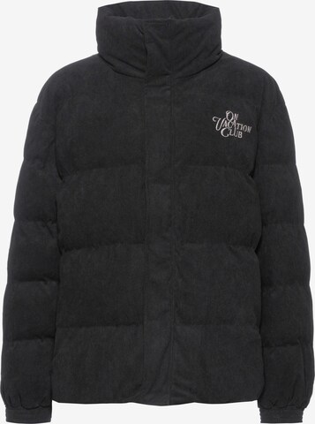 On Vacation Winter Jacket 'Corduroy' in Black: front