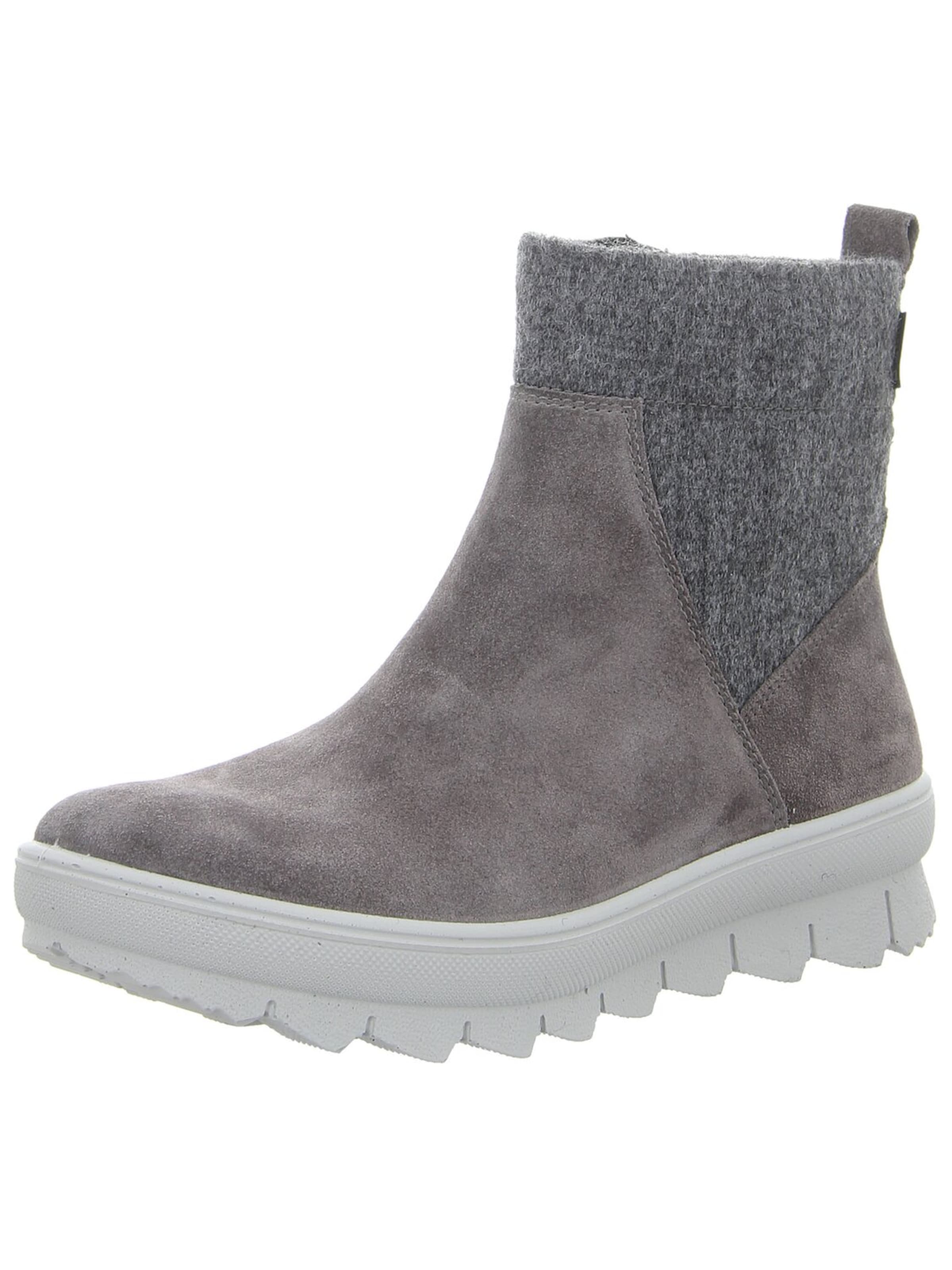 Legero Ankle Boots 'Damen Stiefelette Leder und Textil in grau' in Grey: front