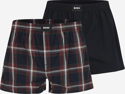 BOSS Bokserishortsit 'Peach' värissä laivastonsininen / kirkaanpunainen / valkoinen, Tuotenäkymä