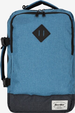 Worldpack Backpack 'Cabin' in Blue: front