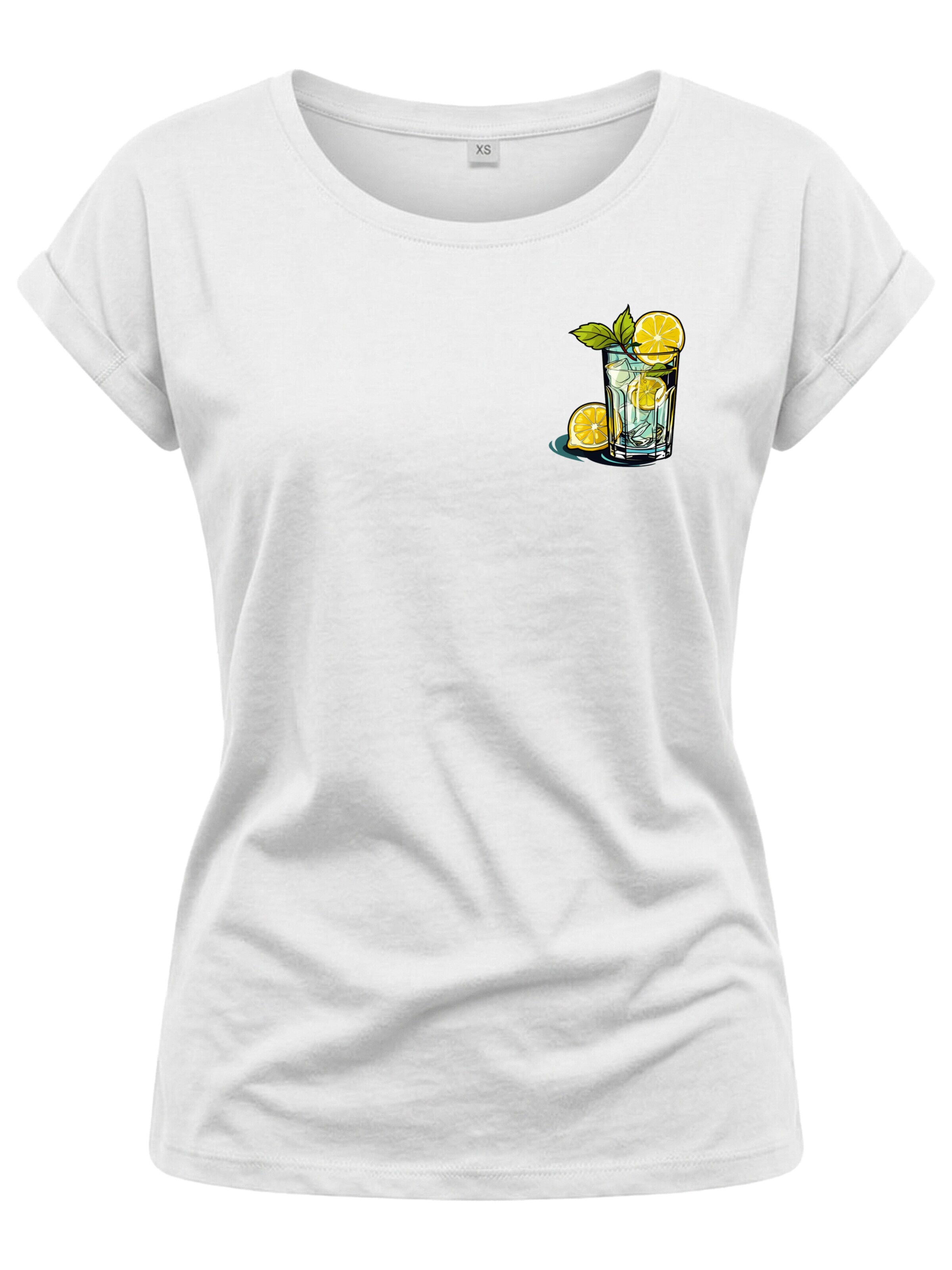 MAKAYA Shirt 'Gin Tonic' in White: front
