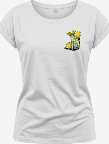 MAKAYA Shirt 'Gin Tonic' in White: front