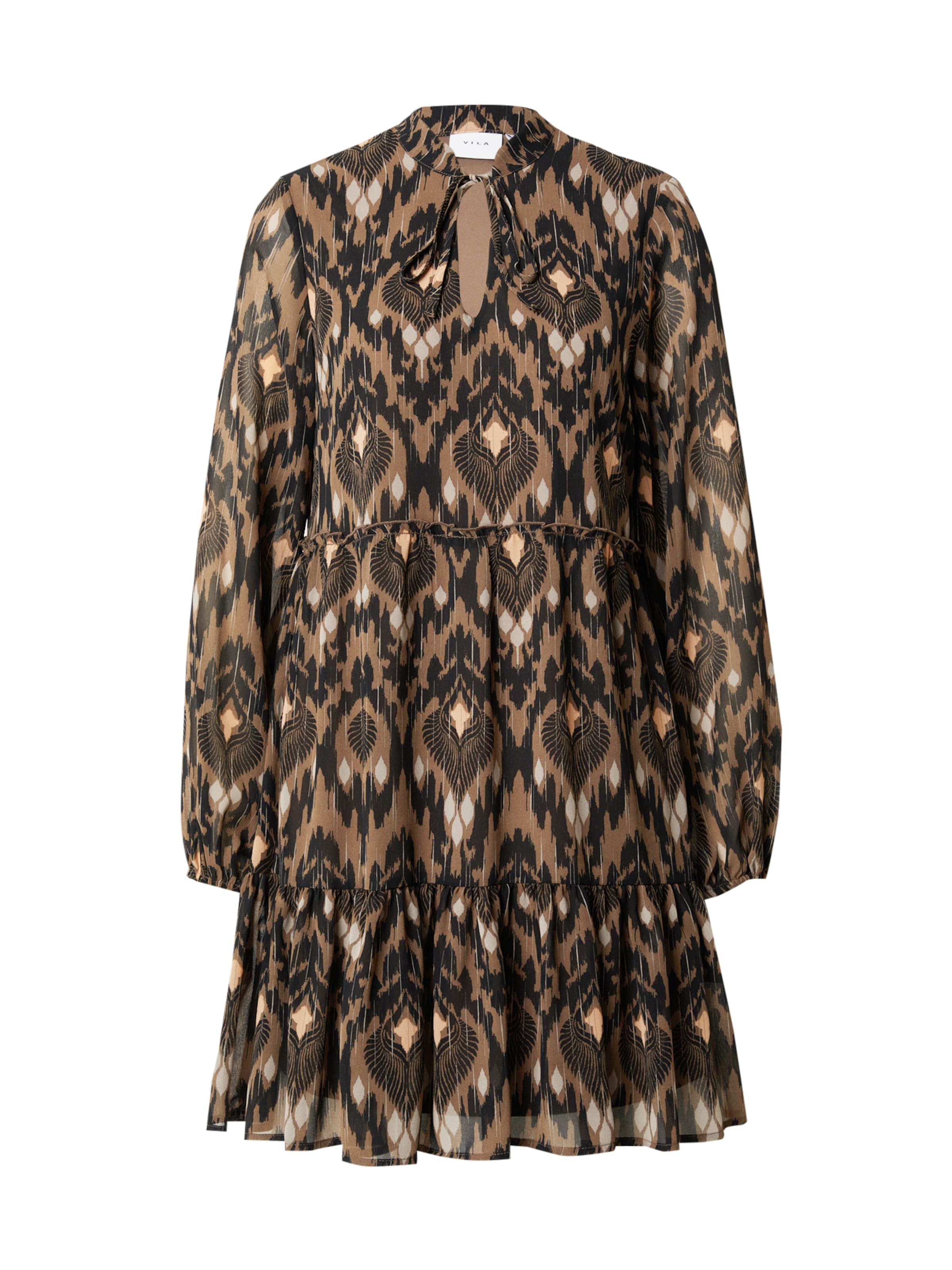 VILA Vestido em castanho / preto / offwhite, Vista do artigo