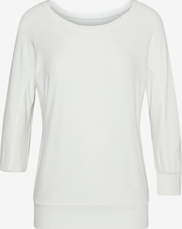 CURARE Yogawear Λειτουργικό μπλουζάκι 'Flow' σε λευκό: μπροστά