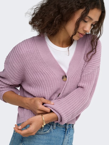 ONLY Knit Cardigan 'ONLCarol' in Purple