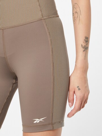 Skinny Pantalon de sport Reebok en beige