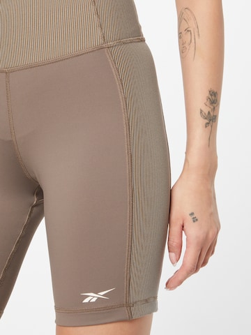 Reebok Skinny Sportbroek in Beige