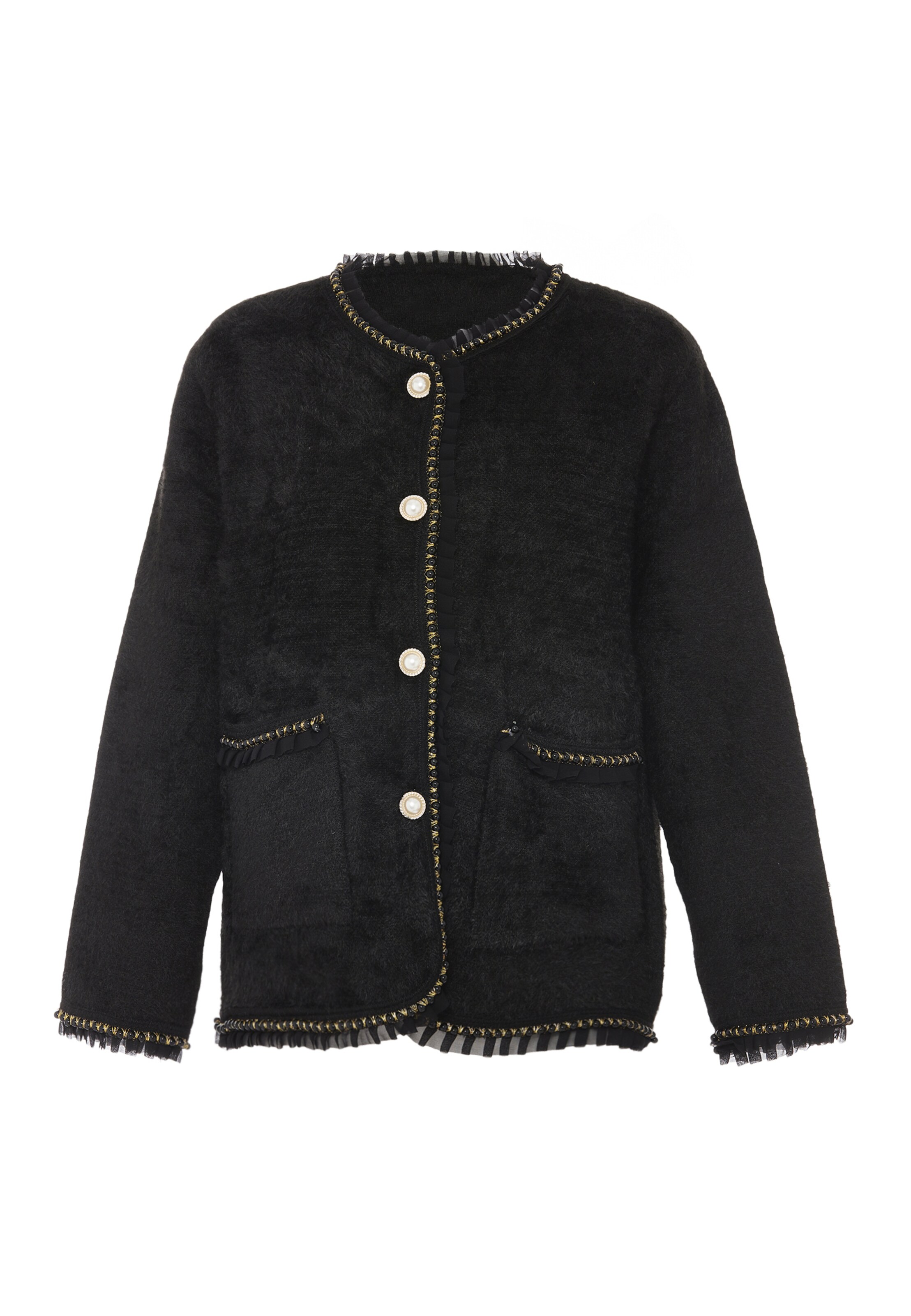 ALARY Cardigan i guld / sort / hvid, Produktvisning