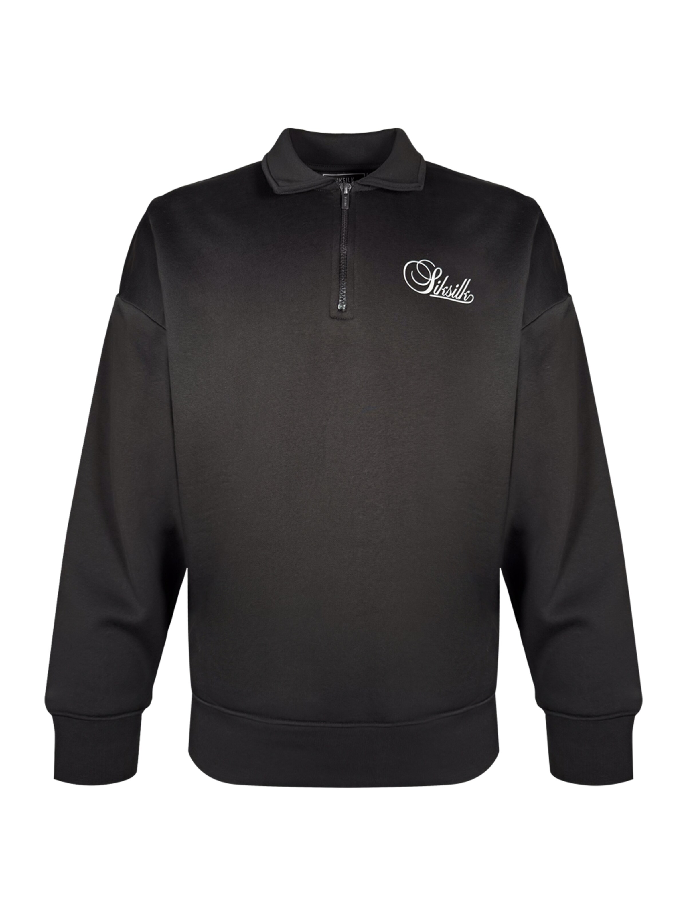 SikSilk Pullover in Schwarz: Vorderseite