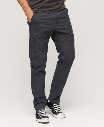 Superdry Regular Cargo Pants in Blue: front