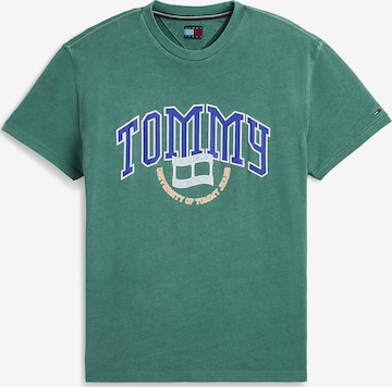 Tommy Jeans T-Shirt 'Varsity' in Grün: Vorderseite
